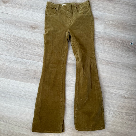 Anthropologie Pilcro The Icon Flare Corduroy Sz 30 Rust Tan - Picture 3 of 6